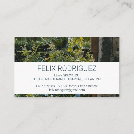 美しい造園フォト名刺 名刺 (裏面)