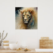 美しい邪悪なAIファンタジーデジタルアートプリント ポスター (キッチン)