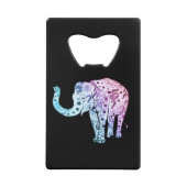 美しい部族の象 クレジットカード栓抜き (正面)
