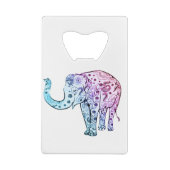 美しい部族の象 クレジットカード栓抜き (裏面)