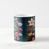 美しい釉薬の母の日の花 コーヒーマグカップ (中央)