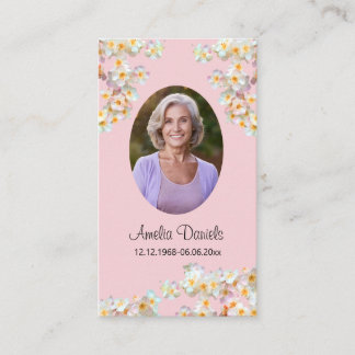 美しい野の花の祈りの追悼カード コーリングカード