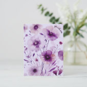 美しい野の花の花束 すぐ回復してね ポストカード (スタンド正面)