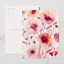 美しい野の花 花のカード ありがとう ポストカード