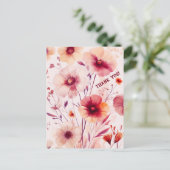 美しい野の花 花のカード ありがとう ポストカード (スタンド正面)