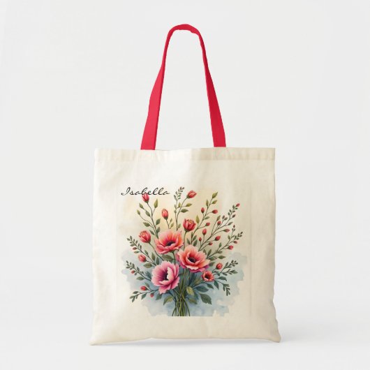 美しい野の花 高級コレクション トートバッグ (正面)