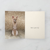 美しい野生のアフリカ産のセルヴァル猫 カード (内部)