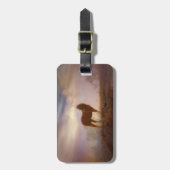 美しい野生のマスタング馬のラゲージタグ ラゲッジタグ (正面縦)