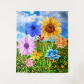 美しい野生の花の自然-春 タペストリー (正面)