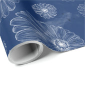 美しい野生の花の鳩のパターン ラッピングペーパー (ロールコーナー)