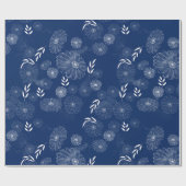 美しい野生の花の鳩のパターン ラッピングペーパー (フラット)