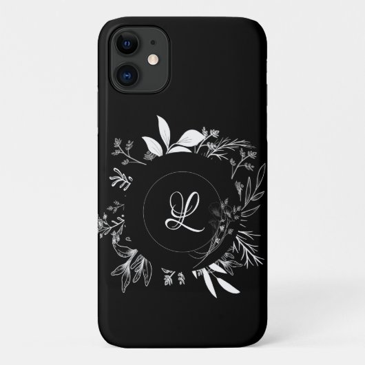 美しい野生の花ドードルモノグラムケースメイトi Case-Mate iPhoneケース (裏面)