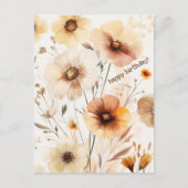 美しい野生の花 お誕生日おめでとう ポストカード (正面)