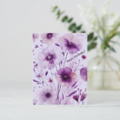 美しい野生の花 お誕生日おめでとう ポストカード (スタンド正面)