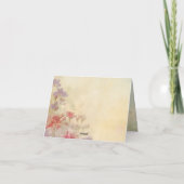 美しい野生の花 エレガントなウェディング サンキューカード (裏面)