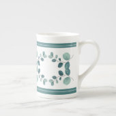 美しい野生動物の森林葉のサンプル ボーンチャイナマグカップ (右)