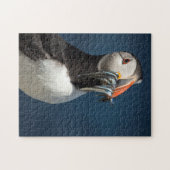 美しい野生生物の海パフィン鳥ポートレート ジグソーパズル (横)