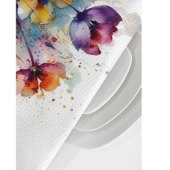 美しい野生色の庭の花水色 キッチンタオル