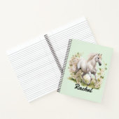 美しい野生馬 ノートブック (内部)