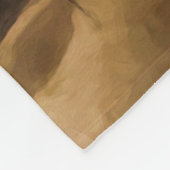 美しい野生馬 フリースブランケット (角)