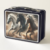 美しい野生馬 メタルランチボックス (裏面)