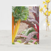 美しい野菜の挨拶状 カード (黄色い花)