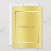 美しい金の箔,モダン結婚式招待状 招待状 (裏面)