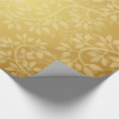 美しい金ゴールドつる植物 ラッピングペーパー (角)