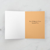 美しい金ゴールドとグリッターの誕生日カード。 カード (内部)