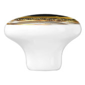 美しい金ゴールドと黒 セラミックノブ (側面)