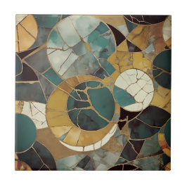 美しい金ゴールドの緑のホームタイル タイル