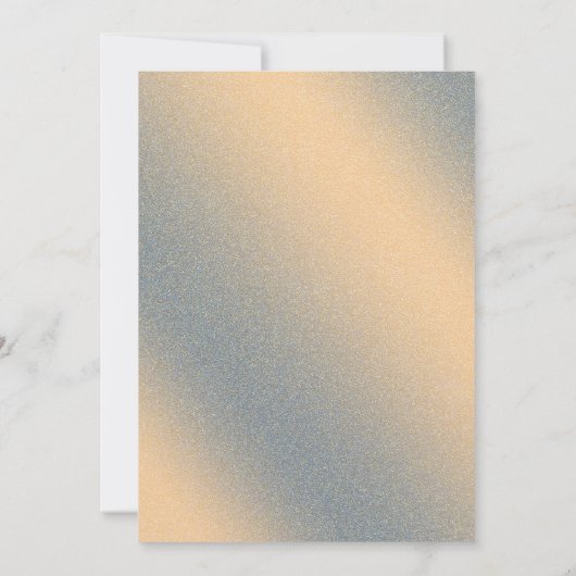 美しい金ゴールドアクセント蝶ブライダルシャワー 招待状 (裏面)