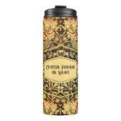 美しい金ゴールドアールヌーボーフローラダマスク名 タンブラー (正面)