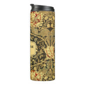 美しい金ゴールドアールヌーボーフローラダマスク名 タンブラー (回転右)