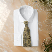 美しい金ゴールドイラン17世紀フローラルパターン ネクタイ