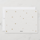 美しい金ゴールドオーナメントフラットホリデーカード シーズンカード (裏面)