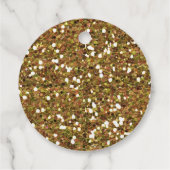 美しい金ゴールドグリッター13誕生日 フェイバータグ (裏面)