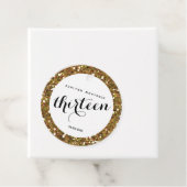 美しい金ゴールドグリッター13誕生日 フェイバータグ (インサイチュ)