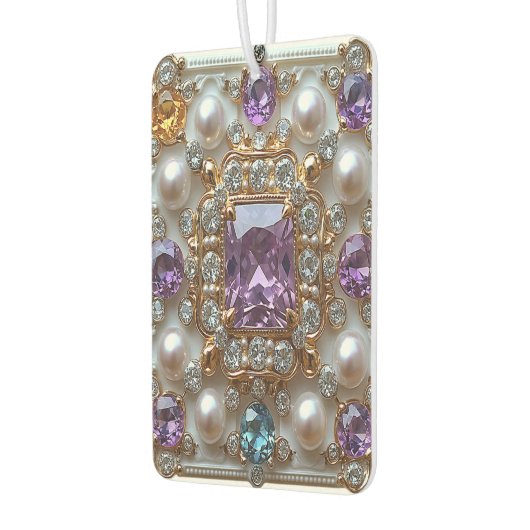 美しい金ゴールドジェムダイヤモンドパール カーエアーフレッシュナー (左)