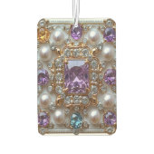 美しい金ゴールドジェムダイヤモンドパール カーエアーフレッシュナー (裏面)