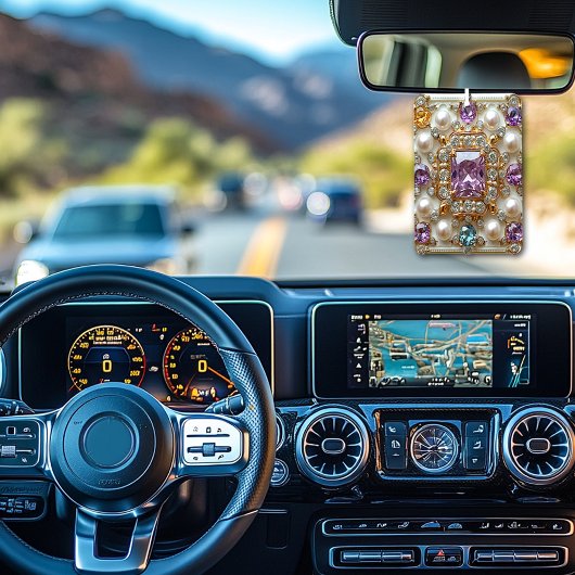 美しい金ゴールドジェムダイヤモンドパール カーエアーフレッシュナー