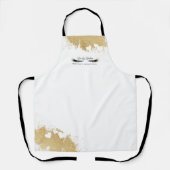 美しい金ゴールドダステッドマスカラアイラッシュラグジュアス エプロン (正面)