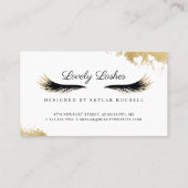 美しい金ゴールドダッシュマスカラアイラズラグジュアリー ロイヤリティカード (裏面)