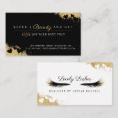 美しい金ゴールドダッシュマスカラアイラズラグジュアリー 紹介カード (正面/裏面)