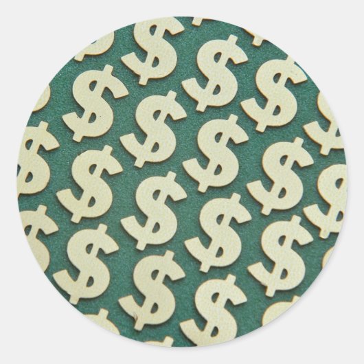 美しい金ゴールドドルシンボルや象徴 ラウンドシール (正面)