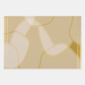 美しい金ゴールドピンクグリーンフローラ ラッピングペーパーシート (正面3)