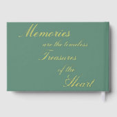 美しい金ゴールドフォイル結婚の写真/ゲストブック。 ゲストブック (裏面)