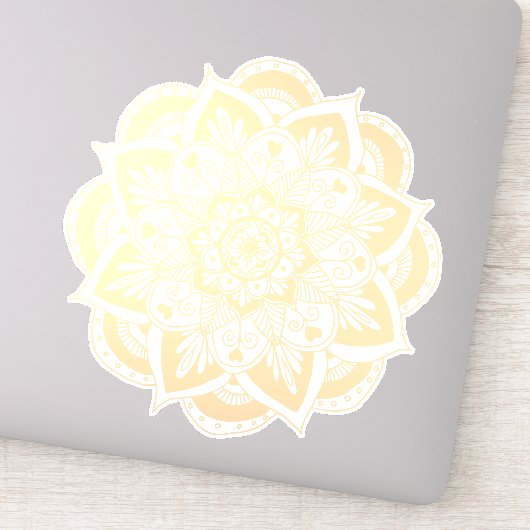 美しい金ゴールドフラワーマンダラ シール (詳細)