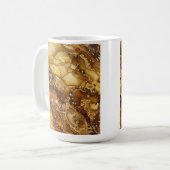 美しい金ゴールドマーブル コーヒーマグカップ (正面左)