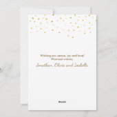 美しい金ゴールドメリークリスマススノーフレーク写真 シーズンカード (裏面)